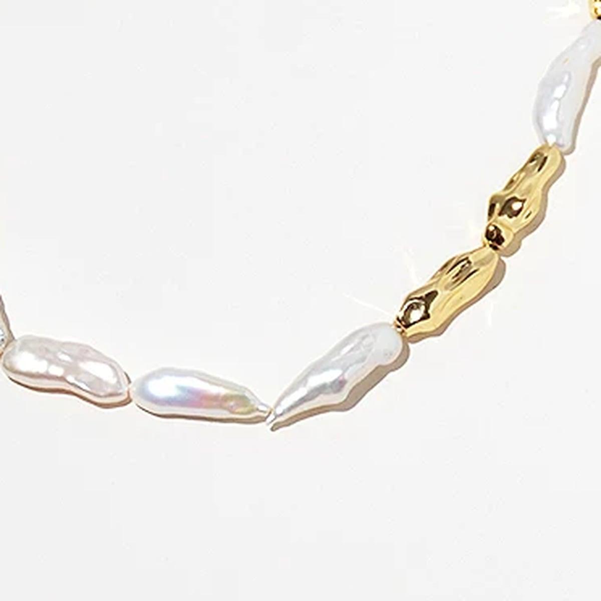 Irregular Baroque Freshwater Pearl Necklace — Irregular Baroque Freshwater Pearl Necklace – Elegant Minimalist photo 4