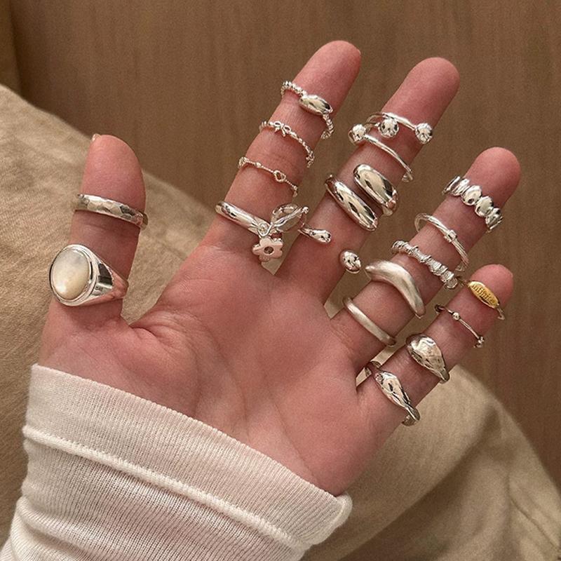Handmade Sterling Silver Ring Collection – S925/S990 Silver with Pearls & Natural Stones, Open & Adj — A curated collection of handmade S925/S990 sterling silve