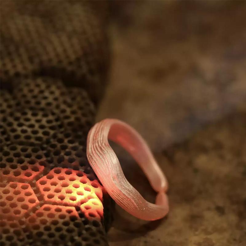 Still Waters Handmade 999 Fine Silver Ring – Wave Texture, Open & Adjustable Design for Men & Women — Handmade in 999 fine silver with a flowing photo 3