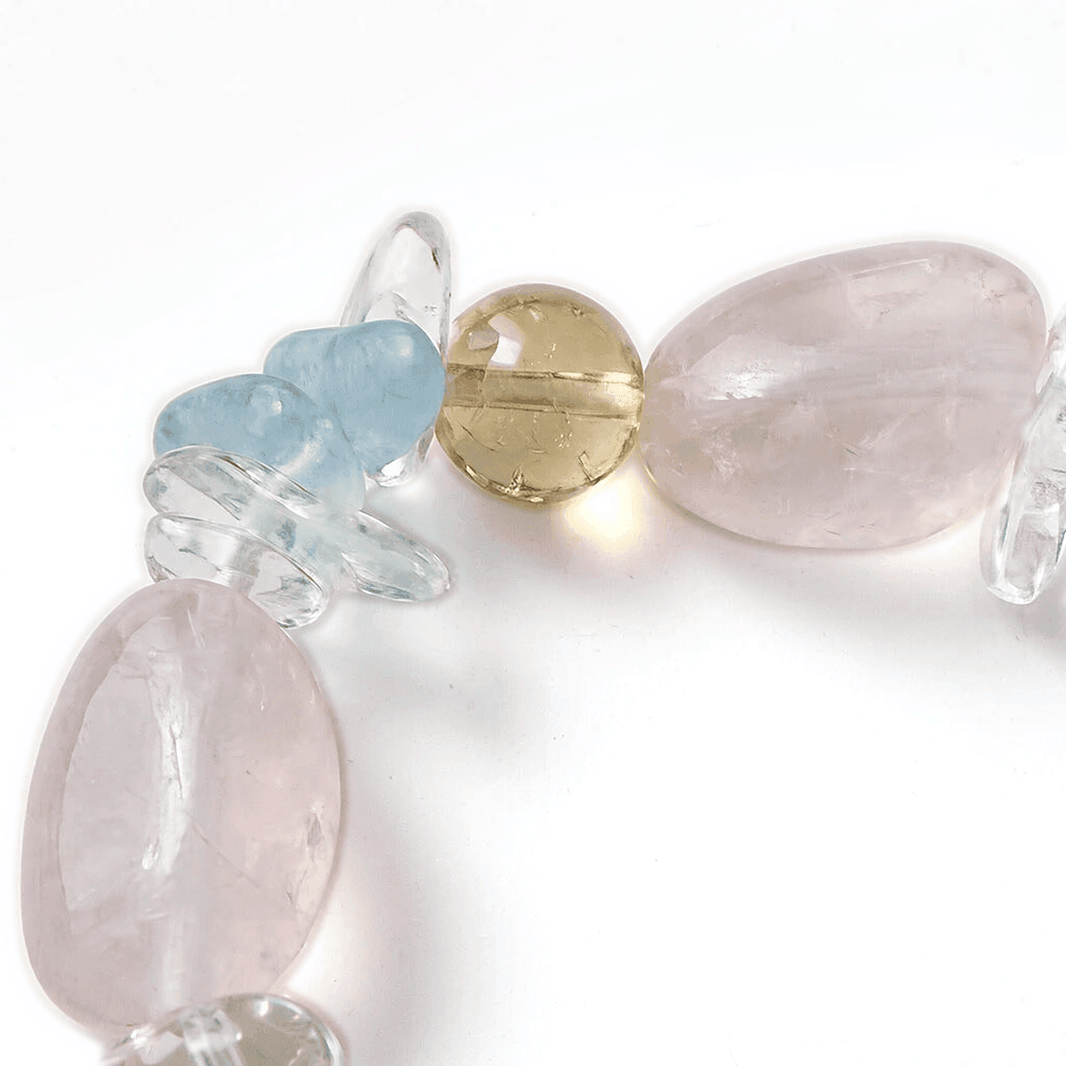 Handmade Natural Rose Quartz & Aquamarine Bracelet — Original Handmade Bracelet – Natural Rose Quartz, Aquamarine photo 6