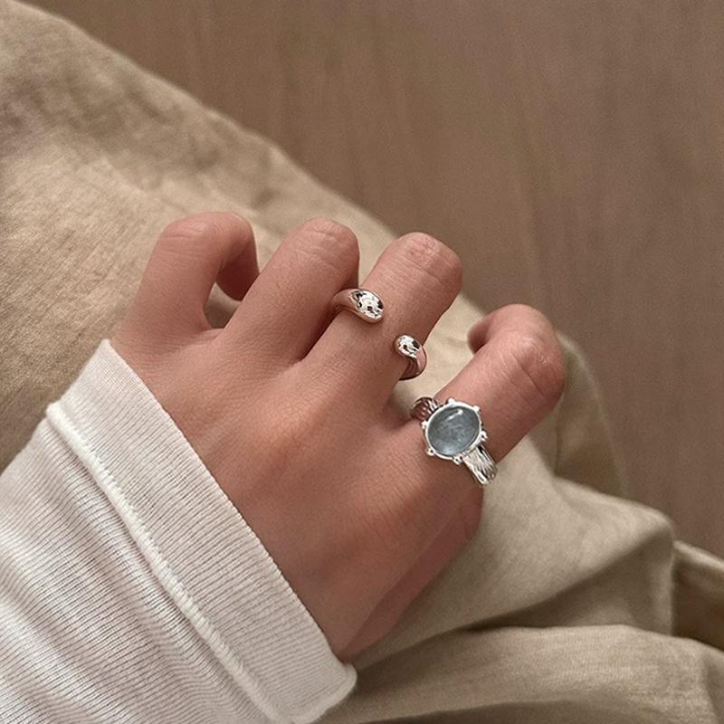 Handmade Sterling Silver Ring Collection – S925/S990 Silver with Pearls & Natural Stones, Open & Adj — A curated collection of handmade S925/S990 sterling silve
