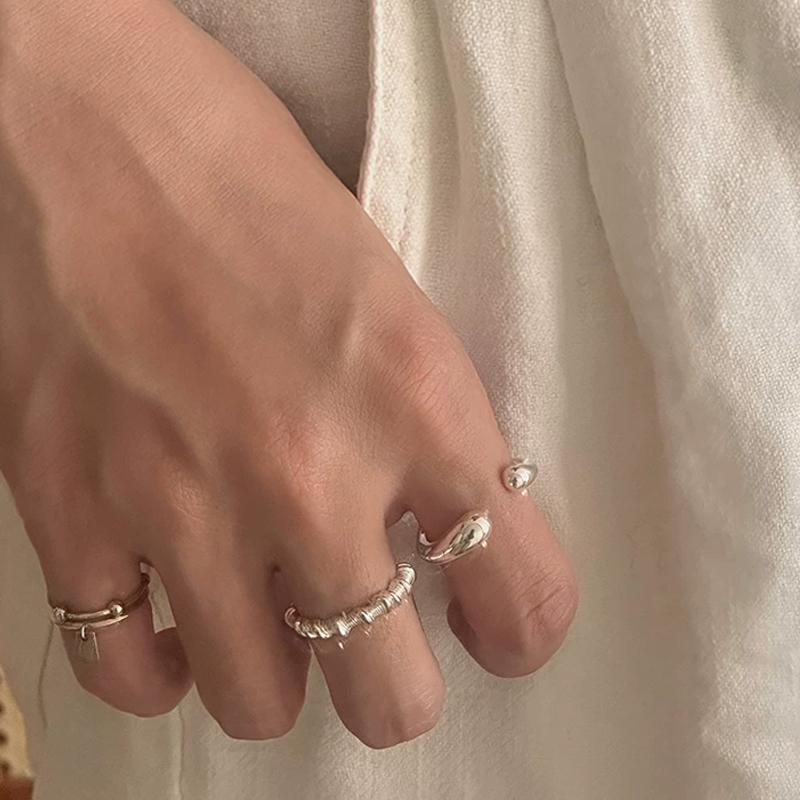 Handmade Sterling Silver Ring Collection – S925/S990 Silver with Pearls & Natural Stones, Open & Adj — A curated collection of handmade S925/S990 sterling silve