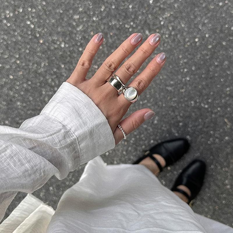 Handmade Sterling Silver Ring Collection – S925/S990 Silver with Pearls & Natural Stones, Open & Adj — A curated collection of handmade S925/S990 sterling silve