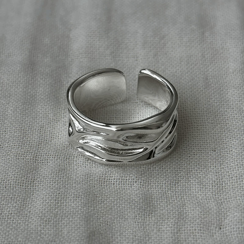 Handmade Silver Ring Collection – Pearl Rings, Open & Closed Designs — Original Handmade Silver Ring Collection – 925/999 Sterling detail view 14