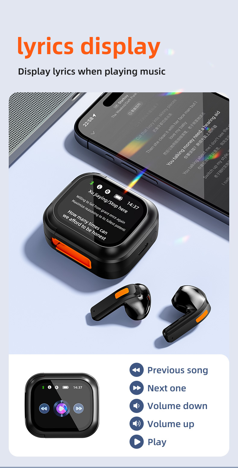 K10 AI Translation Earbuds — K10 AI Translation Earbuds with Touchscreen, Real-Time Language detail view 10