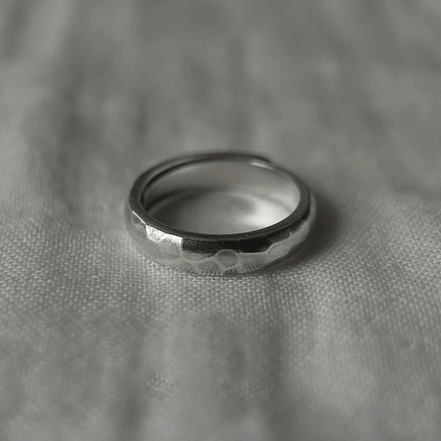 Handmade Silver Ring Collection – Pearl Rings, Open & Closed Designs — Original Handmade Silver Ring Collection – 925/999 Sterling detail view 22
