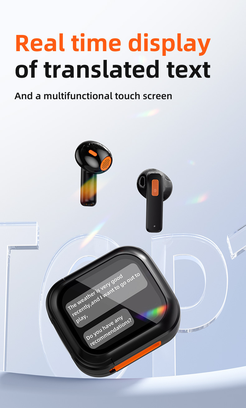 K10 AI Translation Earbuds — K10 AI Translation Earbuds with Touchscreen, Real-Time Language detail view 5