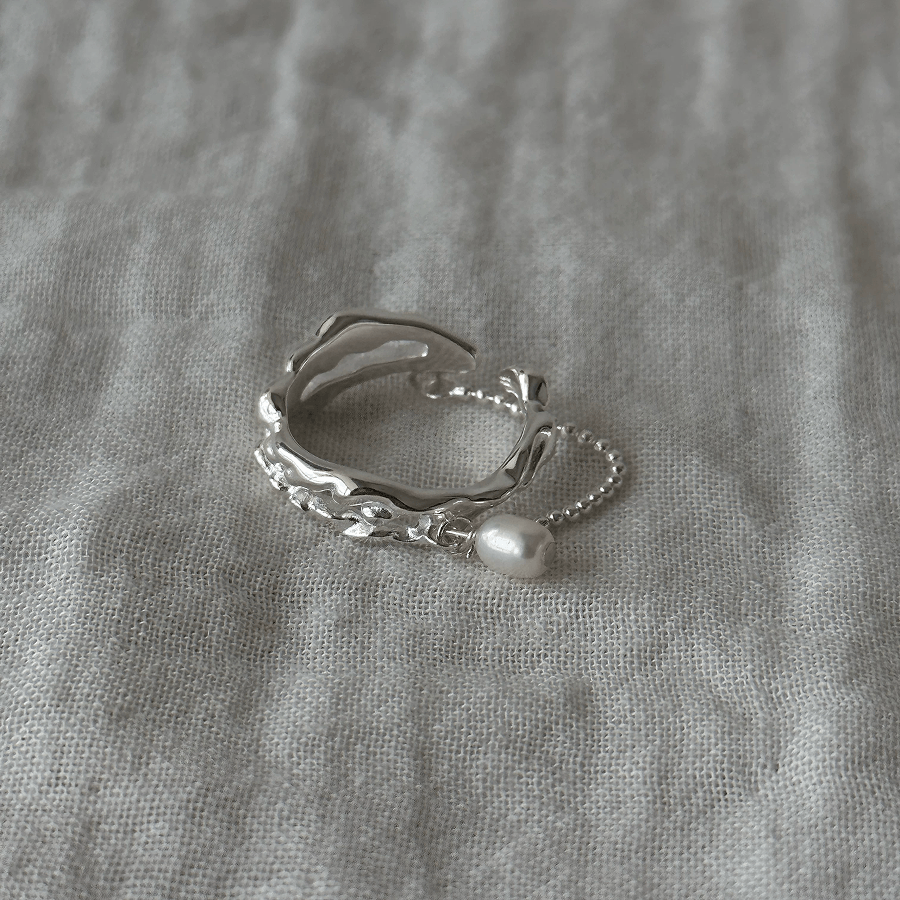 Handmade Silver Ring Collection – Pearl Rings, Open & Closed Designs — Original Handmade Silver Ring Collection – 925/999 Sterling detail view 20