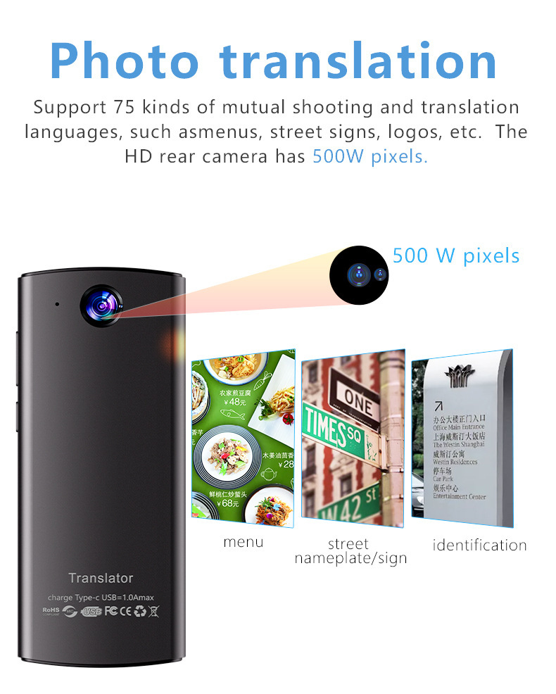 T17 Smart AI Voice Translator — Language Translator Device, 138 Languages Intelligent Foreign Language detail view 4