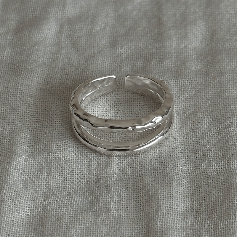 Handmade Silver Ring Collection – Pearl Rings, Open & Closed Designs — Original Handmade Silver Ring Collection – 925/999 Sterling detail view 23