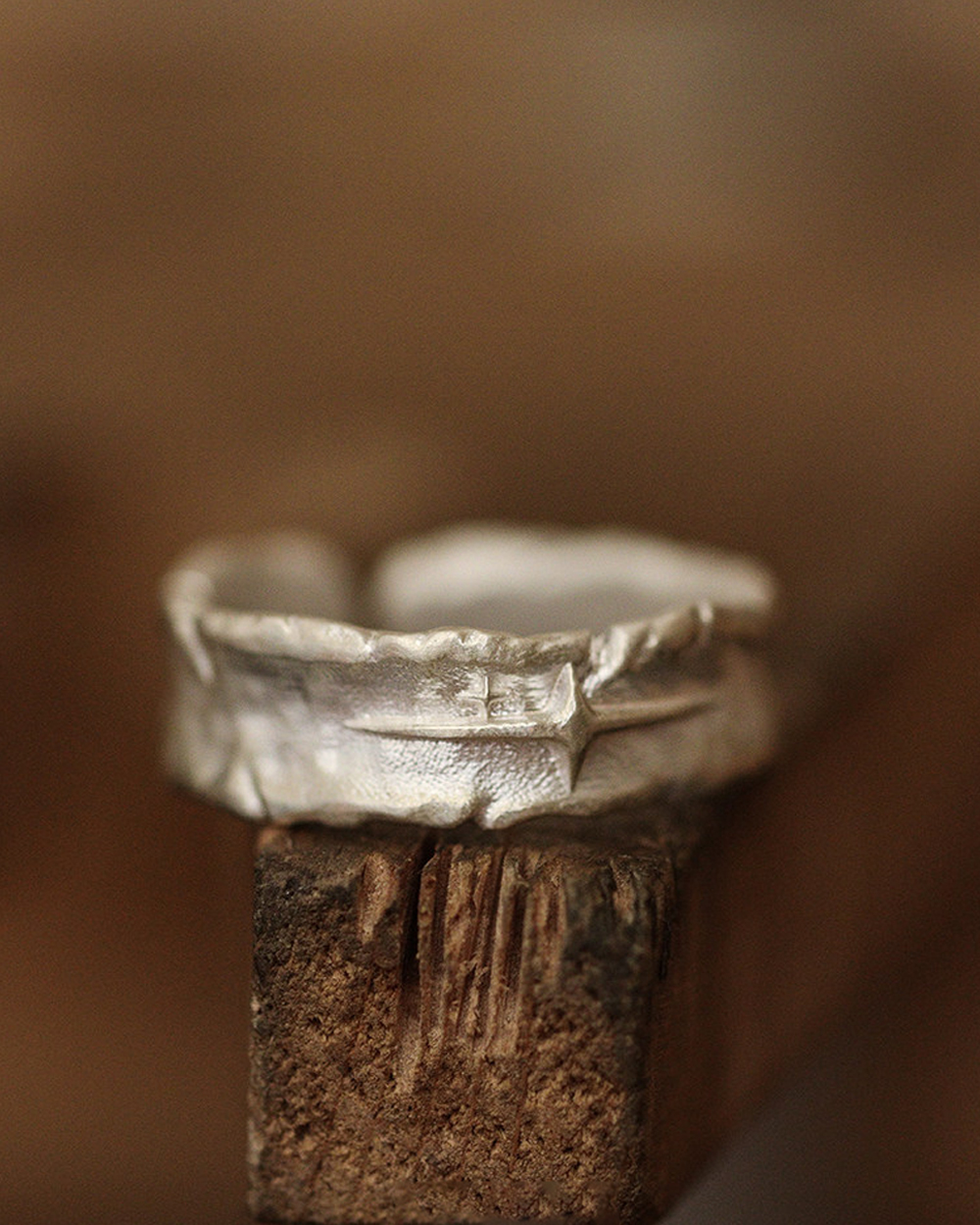 Original Handmade 999 Fine Silver Star Ring – Minimalist Unisex Adjustable Couple Ring, Valentine's Gift