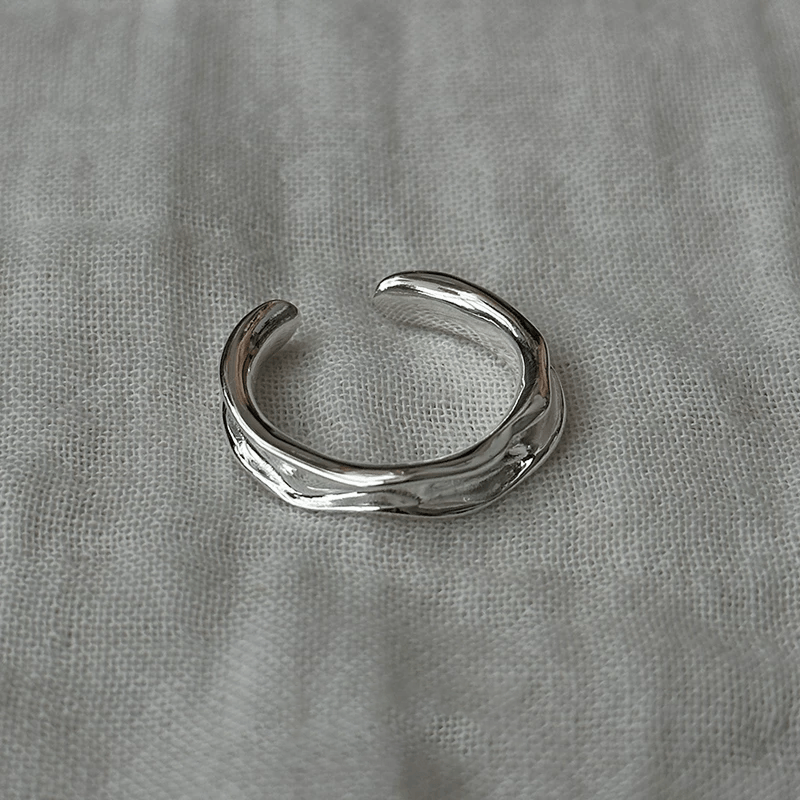 Handmade Silver Ring Collection – Pearl Rings, Open & Closed Designs — Original Handmade Silver Ring Collection – 925/999 Sterling detail view 27