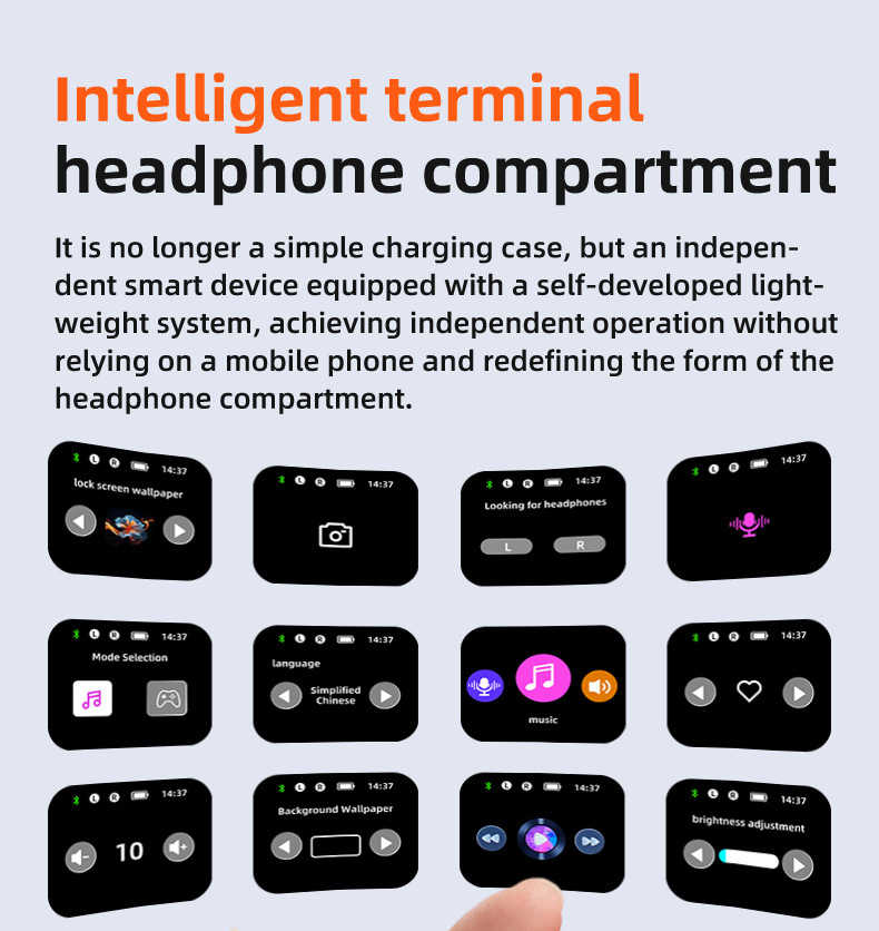 K10 AI Translation Earbuds — K10 AI Translation Earbuds with Touchscreen, Real-Time Language detail view 3