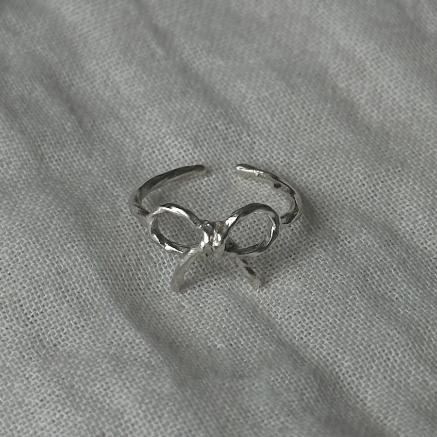 Handmade Silver Ring Collection – Pearl Rings, Open & Closed Designs — Original Handmade Silver Ring Collection – 925/999 Sterling detail view 16