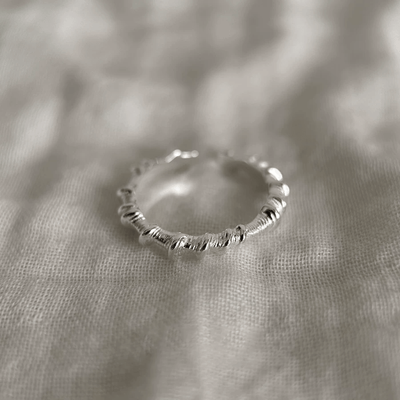 Handmade Silver Ring Collection – Pearl Rings, Open & Closed Designs — Original Handmade Silver Ring Collection – 925/999 Sterling detail view 26