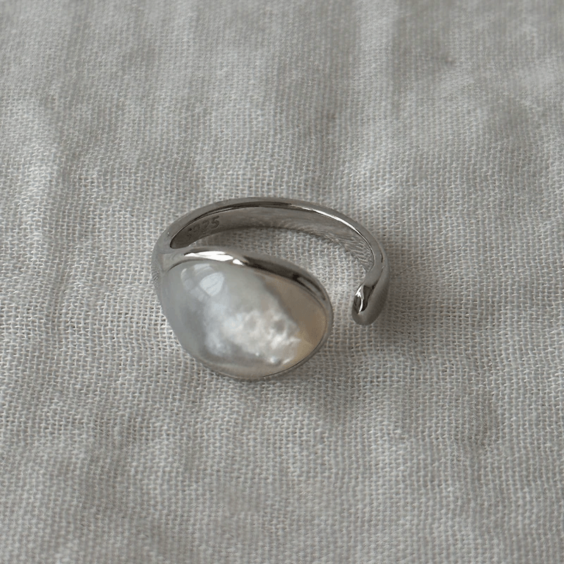 Handmade Silver Ring Collection – Pearl Rings, Open & Closed Designs — Original Handmade Silver Ring Collection – 925/999 Sterling detail view 24