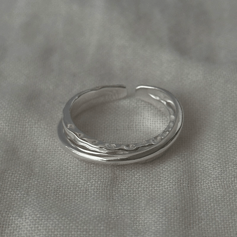 Handmade Silver Ring Collection – Pearl Rings, Open & Closed Designs — Original Handmade Silver Ring Collection – 925/999 Sterling detail view 4